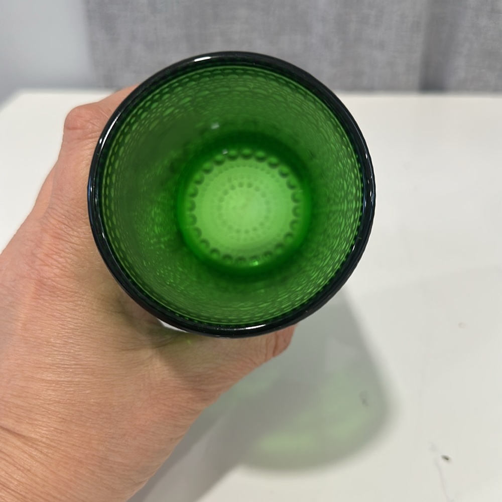 Fortessa Jupiter 2 green tumblers. 13oz beaded design. NWOT. - Picture 2 of 5